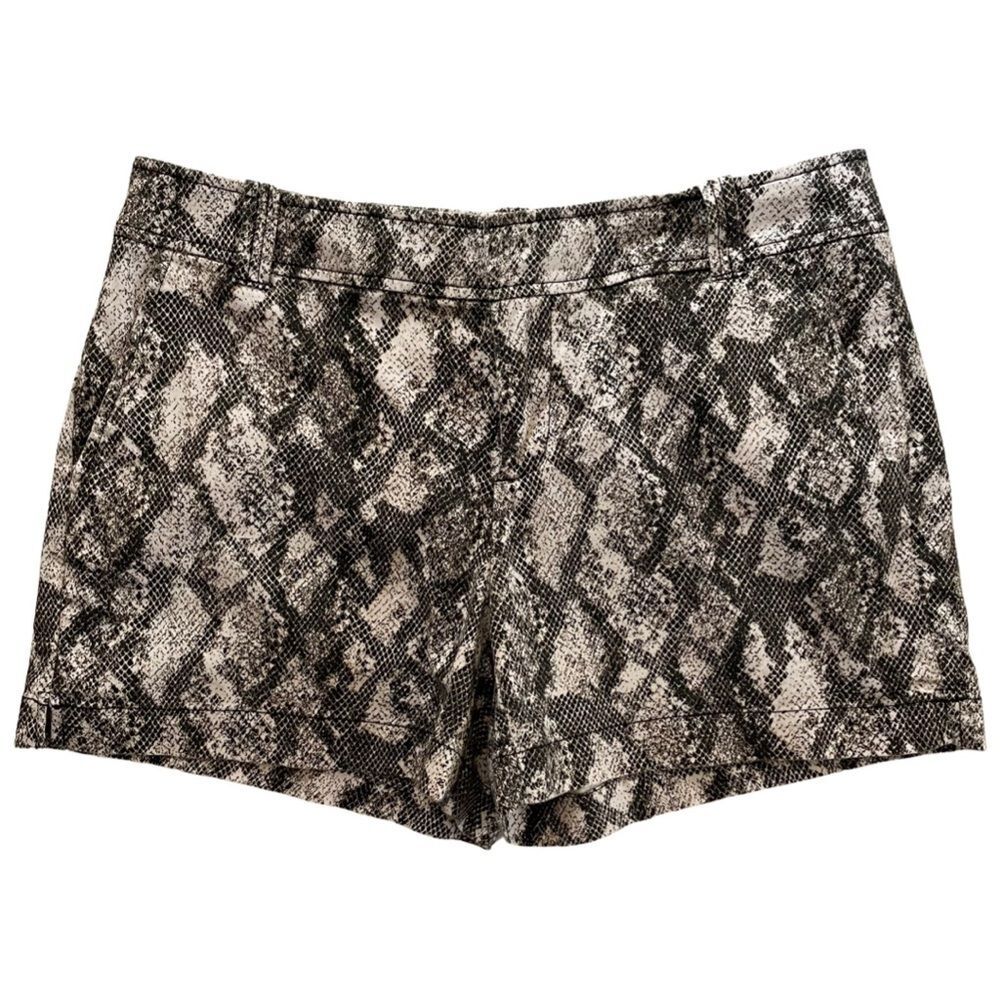 NEW York & Company Soho Jeans Snake Reptile Print Shorts Size 6